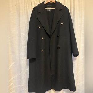 Mango Women's Black Wool Coat